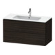 Duravit Waschtischunterschrank L-Cube 102x48,1cm, Nussb geb., 2 Schub., wandhängend