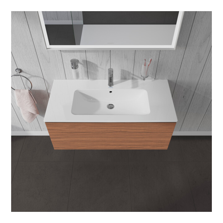Duravit Waschtischunterschrank L-Cube 102x48,1cm, Nussb Nat, 1 Ausz., wandhängend