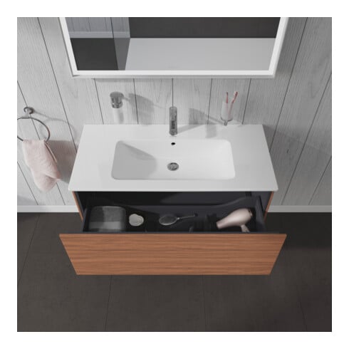 Duravit Waschtischunterschrank L-Cube 102x48,1cm, Nussb Nat, 1 Ausz., wandhängend