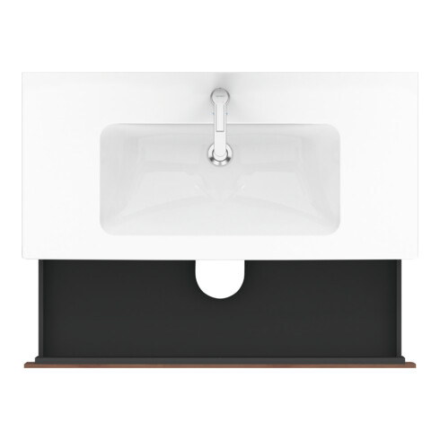 Duravit Waschtischunterschrank L-Cube 102x48,1cm, Nussb Nat, 2 Schub., wandhängend