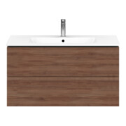 Duravit Waschtischunterschrank L-Cube 102x48,1cm, Nussb Nat, 2 Schub., wandhängend-2