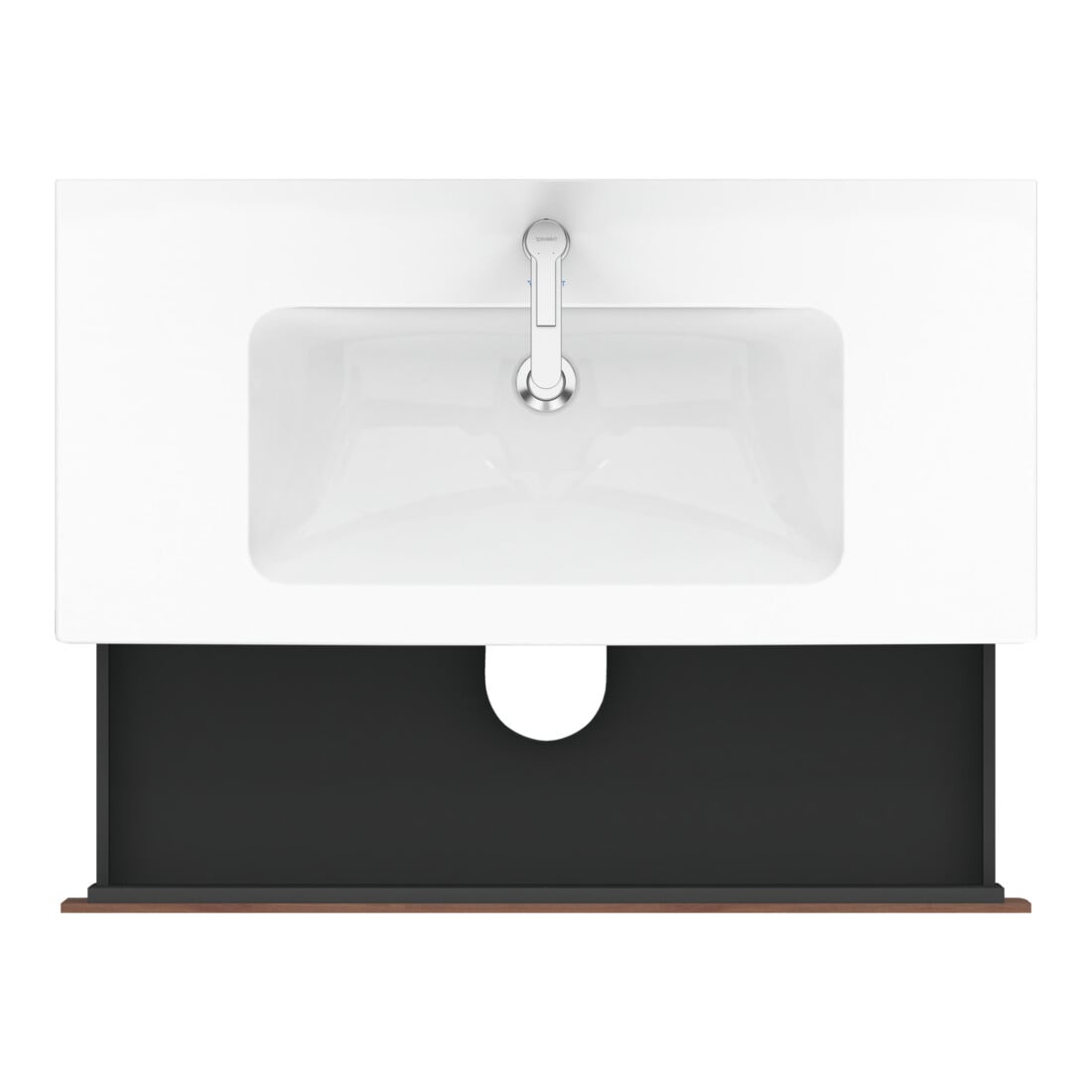 Duravit Waschtischunterschrank L-Cube 102x48,1cm, Nussb Nat, 2 Schub., wandhängend