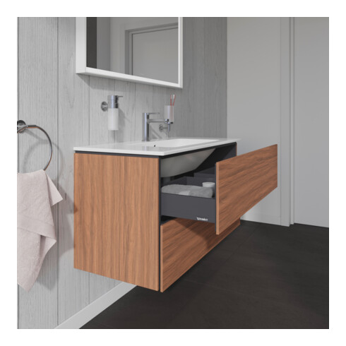 Duravit Waschtischunterschrank L-Cube 102x48,1cm, Nussb Nat, 2 Schub., wandhängend