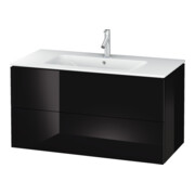 Duravit Waschtischunterschrank L-Cube 102x48,1cm, sw hgl, 2 Schub., wandhängend