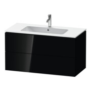 Duravit Waschtischunterschrank L-Cube 102x48,1cm, sw hgl, 2 Schub., wandhängend-2