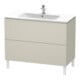Duravit Waschtischunterschrank L-Cube 102x48,1cm, Tau matt, 2 Auszüge, stehend-1