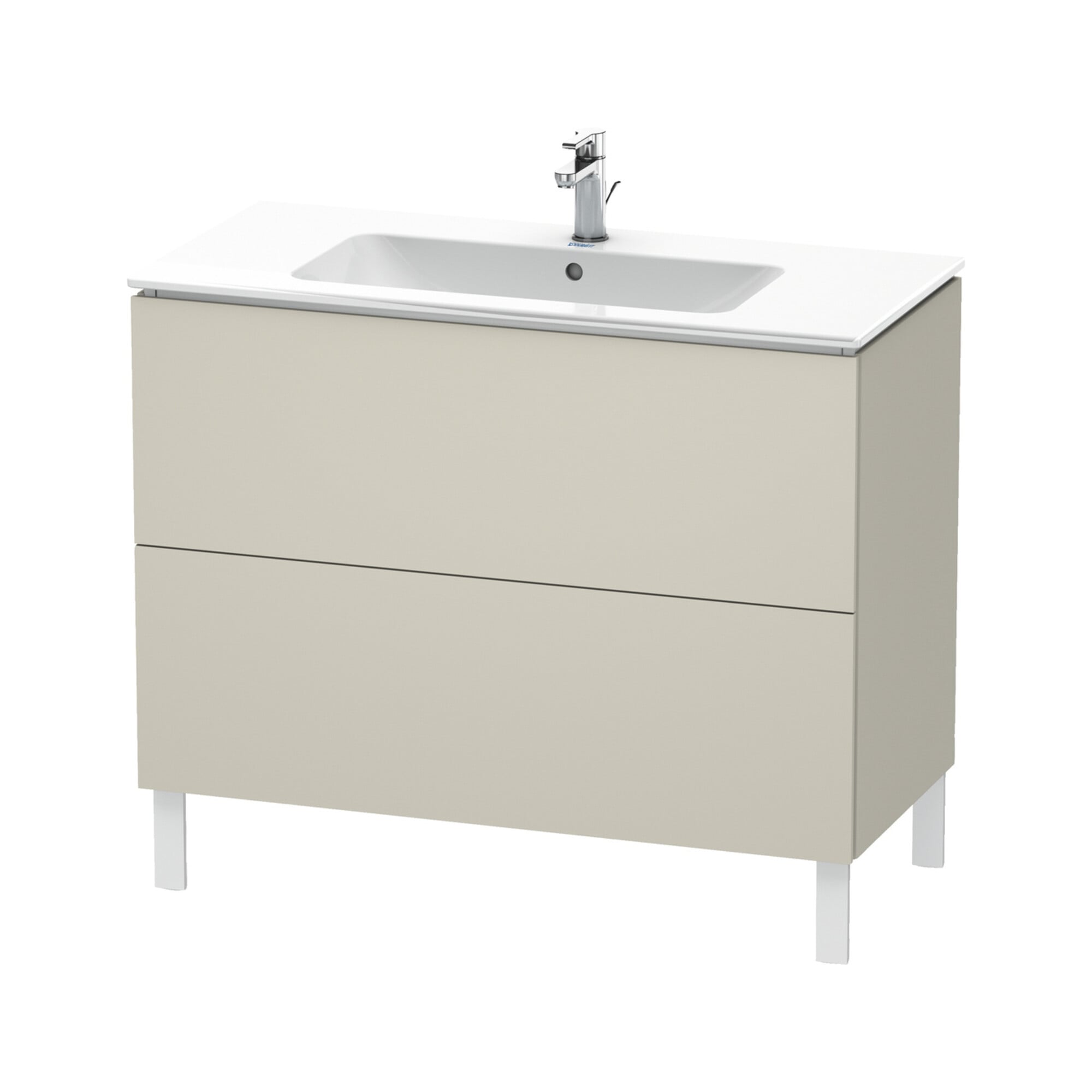 Duravit Waschtischunterschrank L-Cube 102x48,1cm, Tau matt, 2 Auszüge, stehend