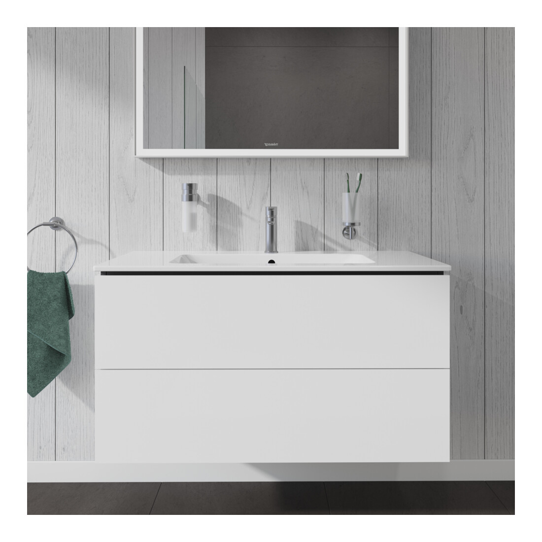 Duravit Waschtischunterschrank L-Cube 102x48,1cm, we. hgl, 2 Schub., wandhängend