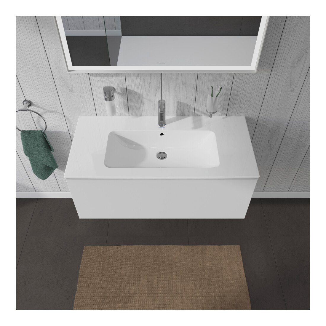 Duravit Waschtischunterschrank L-Cube 102x48,1cm, we. ma, 1 Ausz., wandhängend