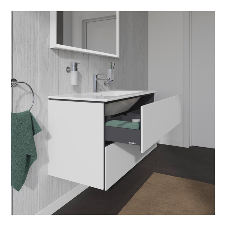 Duravit Waschtischunterschrank L-Cube 102x48,1cm, we. ma, 2 Schub., wandhängend