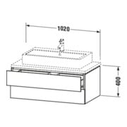 Duravit Waschtischunterschrank L-Cube 102x54,7cm, betongr ma, f Kons, 2 Schub.-5