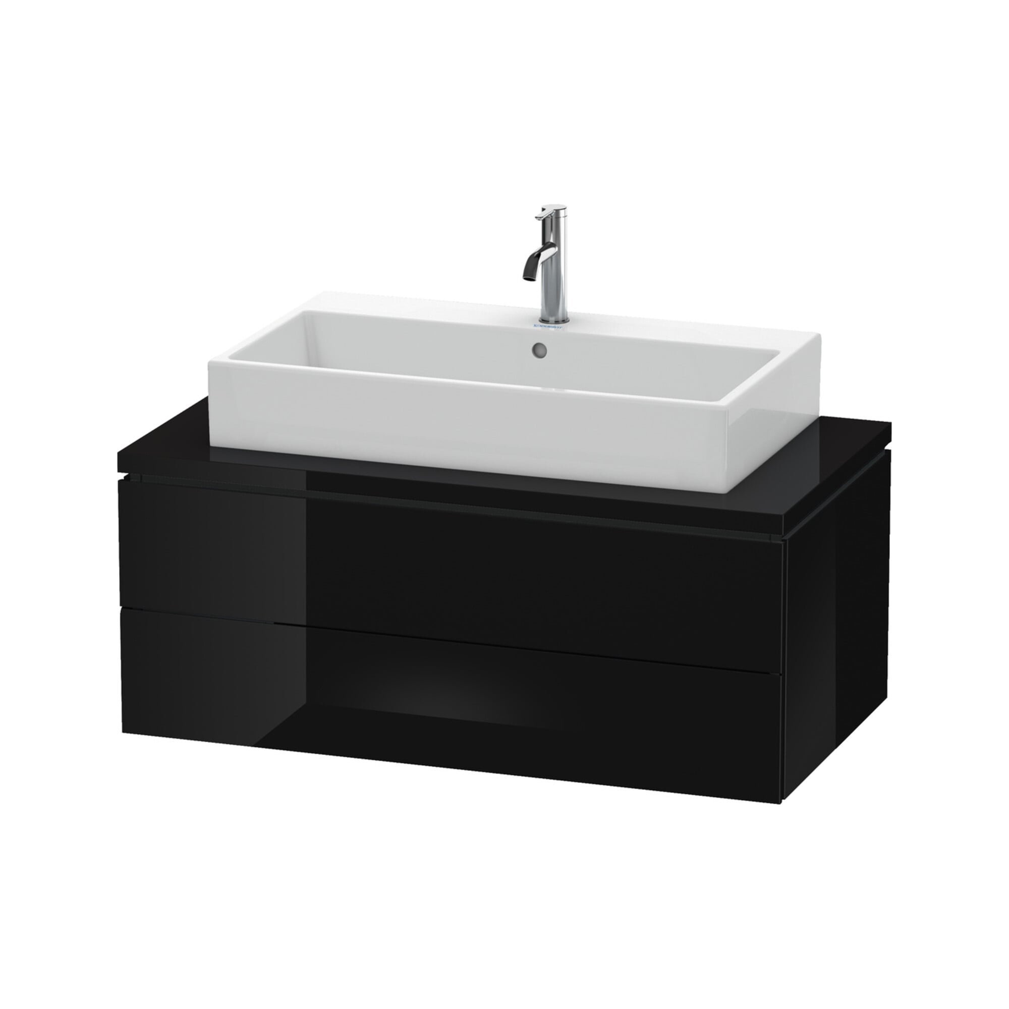 Duravit Waschtischunterschrank L-Cube 102x54,7cm, sw hgl, f Kons, 2 Schub.