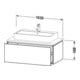 Duravit Waschtischunterschrank L-Cube 102x54,7cm, sw hgl, f Konsole, 1 Auszug-5