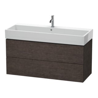 Duravit Waschtischunterschrank L-Cube 118,4x 45,9cm, E d geb., 2 Schub., wandhängend