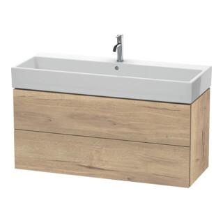 Duravit Waschtischunterschrank L-Cube 118,4x 45,9cm, Ei marm., 2 Schub., wandhängend