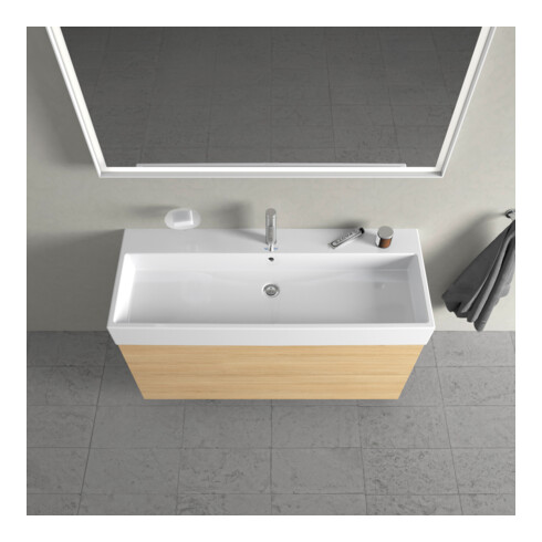 Duravit Waschtischunterschrank L-Cube 118,4x 45,9cm, Ei Nat, 2 Schubk., wandhängend