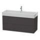 Duravit Waschtischunterschrank L-Cube 118,4x 45,9cm, gra matt, 2 Schub., wandhängend-1