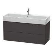 Duravit Waschtischunterschrank L-Cube 118,4x 45,9cm, gra matt, 2 Schub., wandhängend