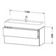 Duravit Waschtischunterschrank L-Cube 118,4x 45,9cm, gra matt, 2 Schub., wandhängend-3