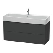 Duravit Waschtischunterschrank L-Cube 118,4x 45,9cm, graph ma, 2 Schub., wandhängend