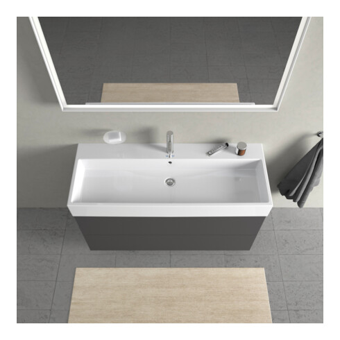 Duravit Waschtischunterschrank L-Cube 118,4x 45,9cm, graph ma, 2 Schub., wandhängend