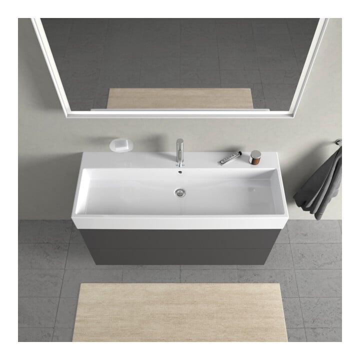 Duravit Waschtischunterschrank L-Cube 118,4x 45,9cm, graph ma, 2 Schub., wandhängend