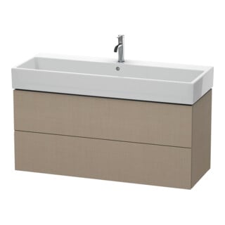 Duravit Waschtischunterschrank L-Cube 118,4x 45,9cm, lei, 2 Schub., wandhängend