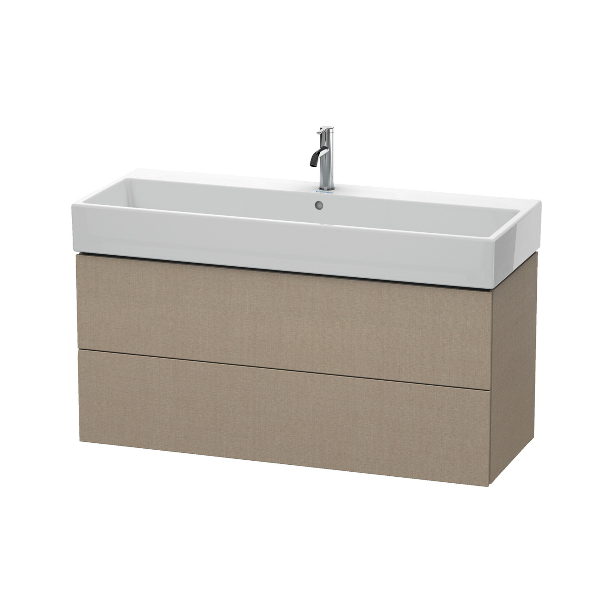 Duravit Waschtischunterschrank L-Cube 118,4x 45,9cm, lei, 2 Schub., wandhängend