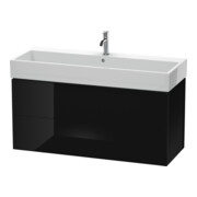 Duravit Waschtischunterschrank L-Cube 118,4x 45,9cm, sw hgl, 2 Schub., wandhängend