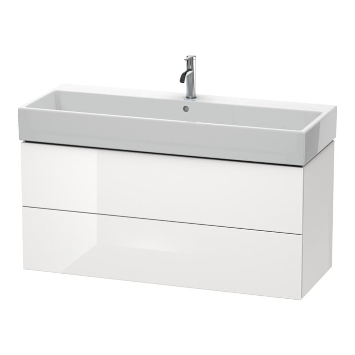 Duravit Waschtischunterschrank L-Cube 118,4x 45,9cm, Tau matt, 2 Schub., wandhängend