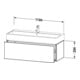 Duravit Waschtischunterschrank L-Cube 118,4x 45,9cm, we. hgl, 1 Ausz., wandhängend