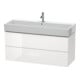 Duravit Waschtischunterschrank L-Cube 118,4x 45,9cm, we. hgl, 2 Schub., wandhängend-1