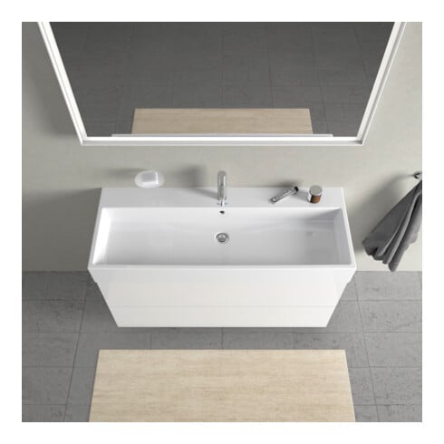 Duravit Waschtischunterschrank L-Cube 118,4x 45,9cm, we. hgl, 2 Schub., wandhängend