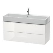 Duravit Waschtischunterschrank L-Cube 118,4x 45,9cm, we. hgl, 2 Schub., wandhängend