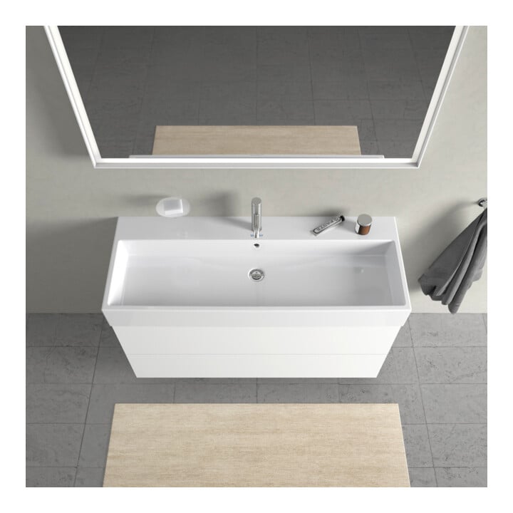 Duravit Waschtischunterschrank L-Cube 118,4x 45,9cm, we. ma, 2 Schub., wandhängend