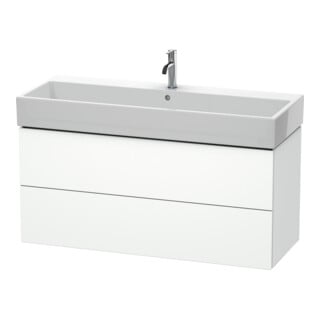 Duravit Waschtischunterschrank L-Cube 118,4x 45,9cm, we. matt, 2 Schub., wandhängend
