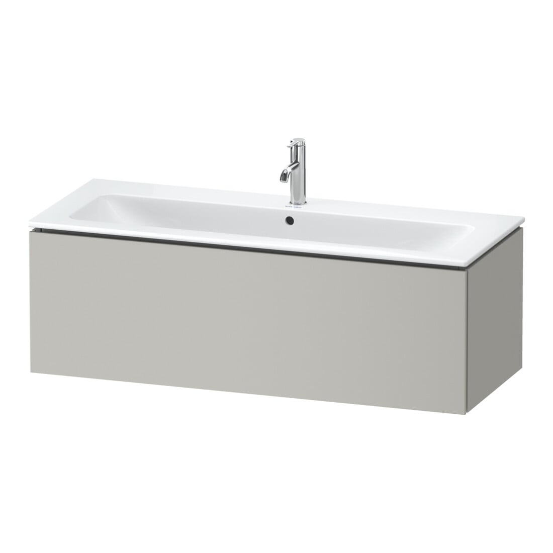 Duravit Waschtischunterschrank L-Cube 122x48,1cm, betongr ma, 1 Ausz., wandhängend