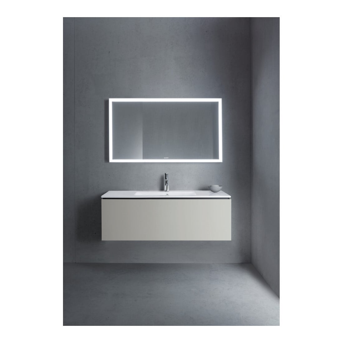 Duravit Waschtischunterschrank L-Cube 122x48,1cm, betongr ma, 1 Ausz., wandhängend