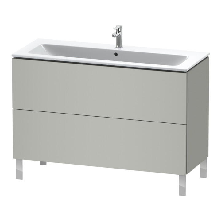 Duravit Waschtischunterschrank L-Cube 122x48,1cm, betongr ma, 2 Ausz., stehend