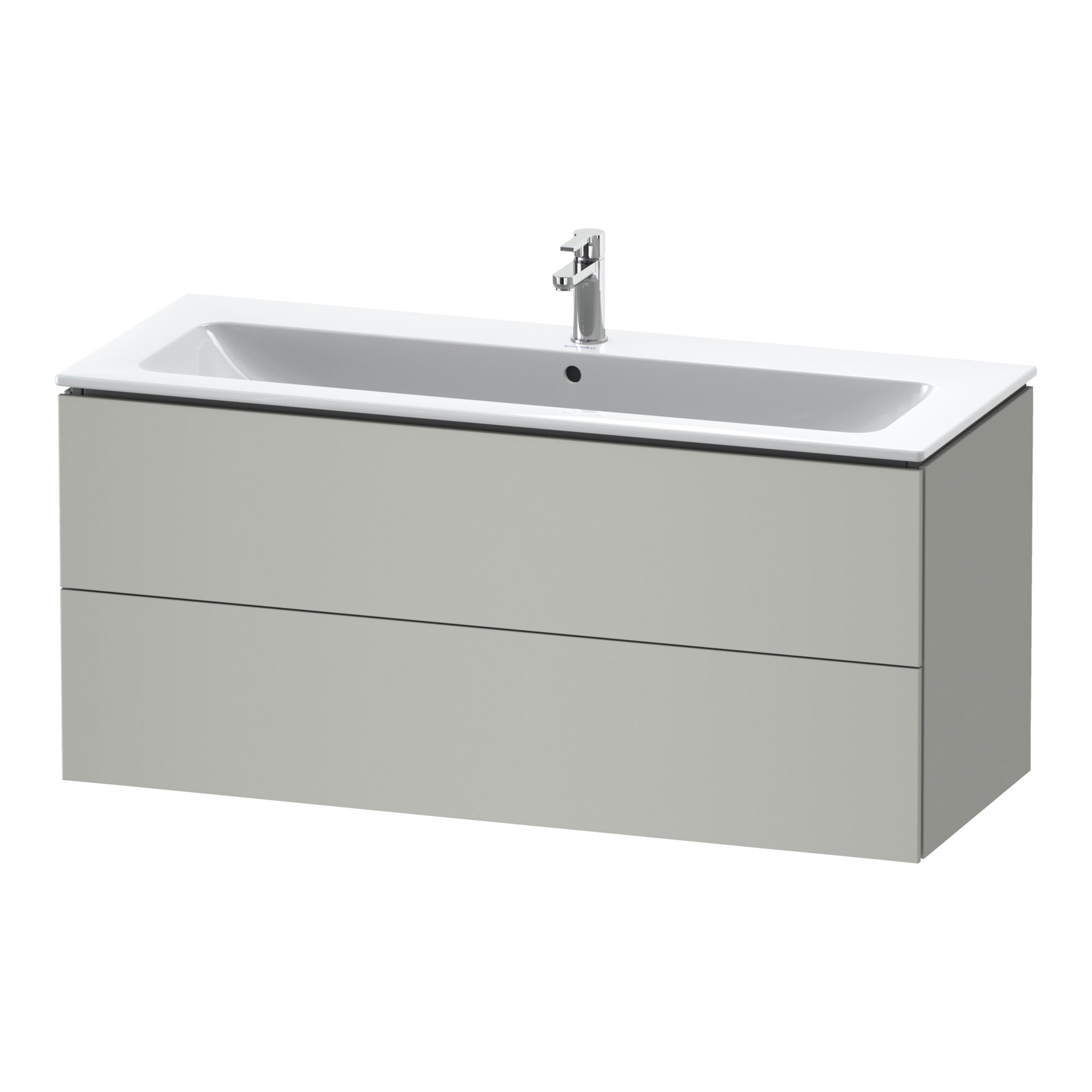 Duravit Waschtischunterschrank L-Cube 122x48,1cm, betongr ma, 2 Schub., wandhängend