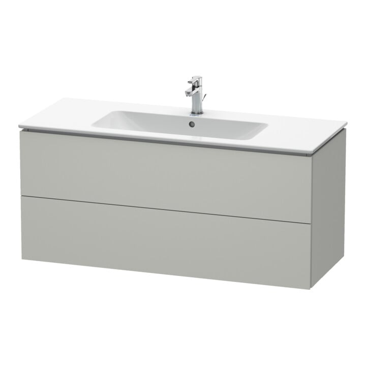 Duravit Waschtischunterschrank L-Cube 122x48,1cm, betongr ma, 2 Schub., wandhängend