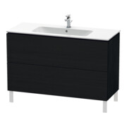 Duravit Waschtischunterschrank L-Cube 122x48,1cm, Ei sw, 2 Auszüge, stehend