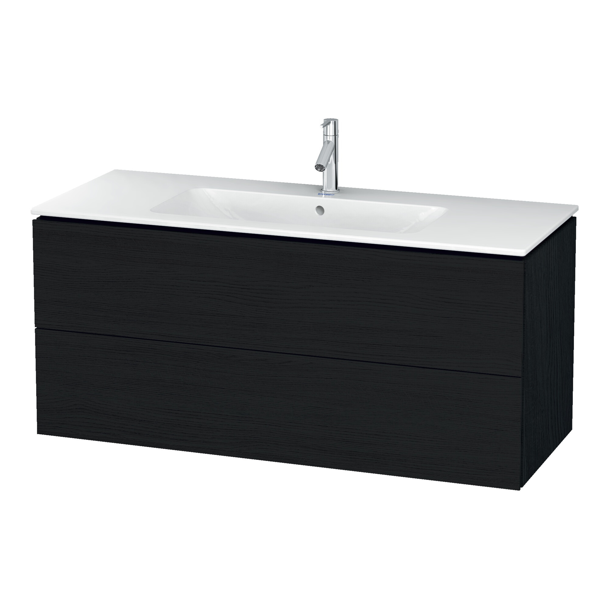 Duravit Waschtischunterschrank L-Cube 122x48,1cm, Ei sw, 2 Schubk., wandhängend