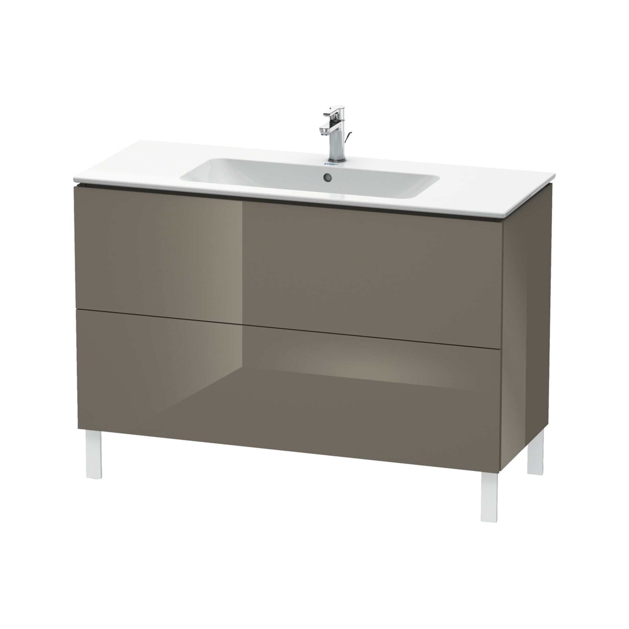 Duravit Waschtischunterschrank L-Cube 122x48,1cm, flan. Gr hgl, 2 Ausz., steh.