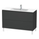 Duravit Waschtischunterschrank L-Cube 122x48,1cm, graph ma, 2 Auszüge, stehend-1