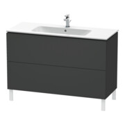 Duravit Waschtischunterschrank L-Cube 122x48,1cm, graph ma, 2 Auszüge, stehend