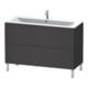 Duravit Waschtischunterschrank L-Cube 122x48,1cm, graph ma, 2 Auszüge, stehend-2