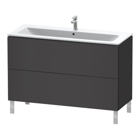 Duravit Waschtischunterschrank L-Cube 122x48,1cm, graph ma, 2 Auszüge, stehend
