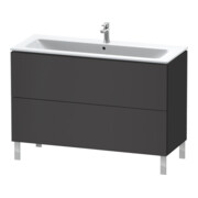 Duravit Waschtischunterschrank L-Cube 122x48,1cm, graph ma, 2 Auszüge, stehend-2