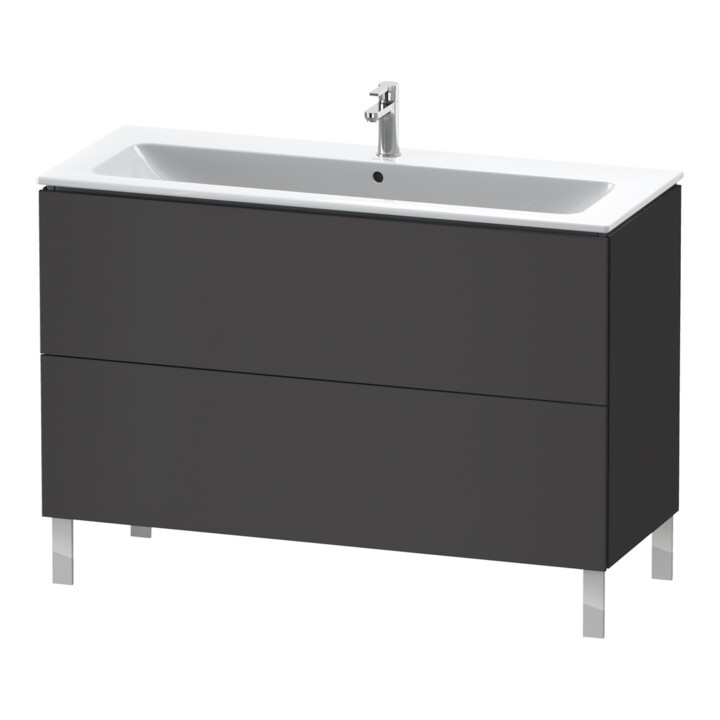 Duravit Waschtischunterschrank L-Cube 122x48,1cm, graph ma, 2 Auszüge, stehend